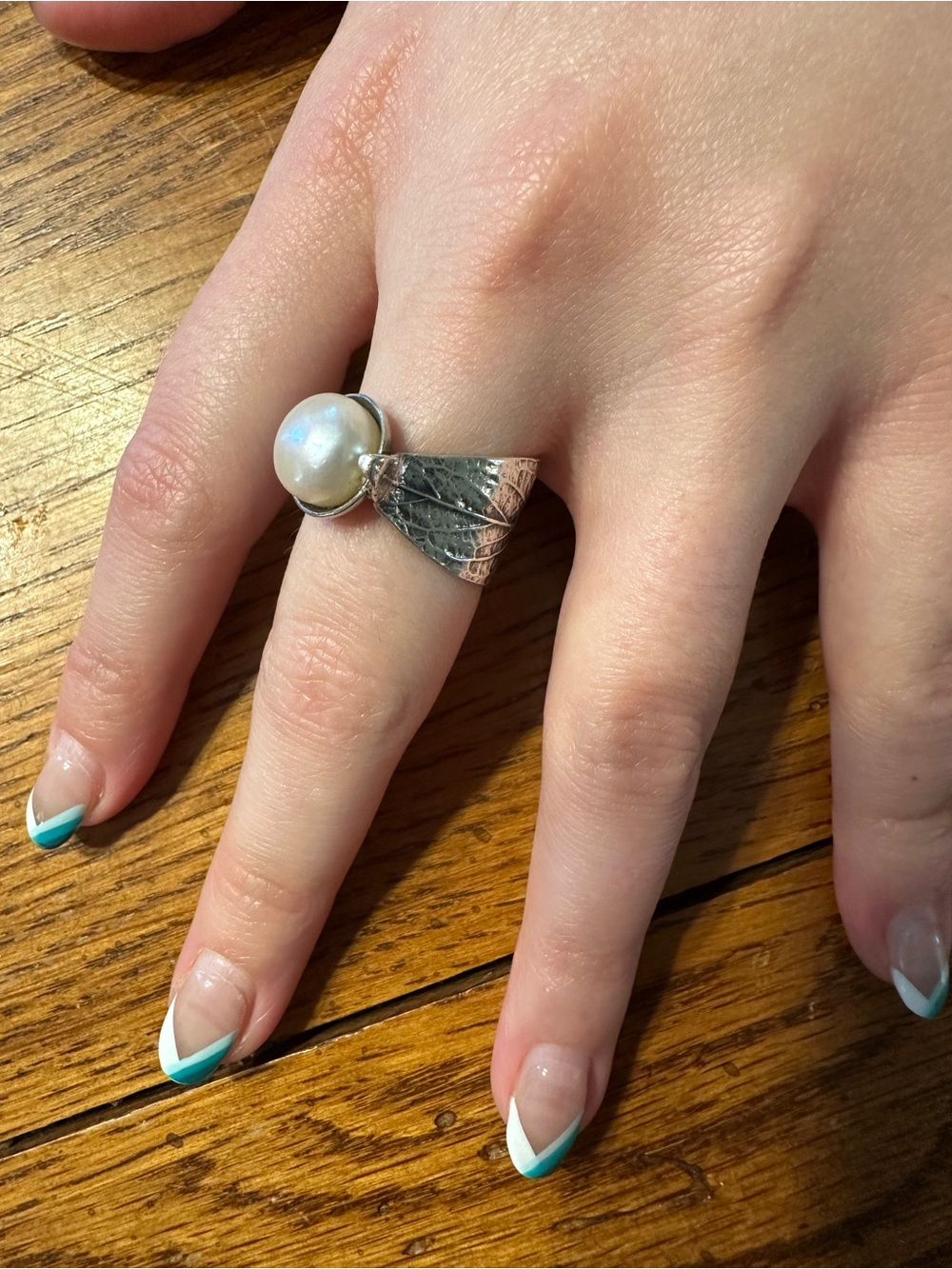 Silpada .925 Sterling Silver and Pearl Statement Ring -